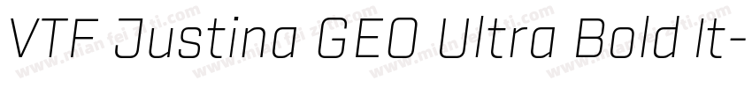 VTF Justina GEO Ultra Bold It字体转换